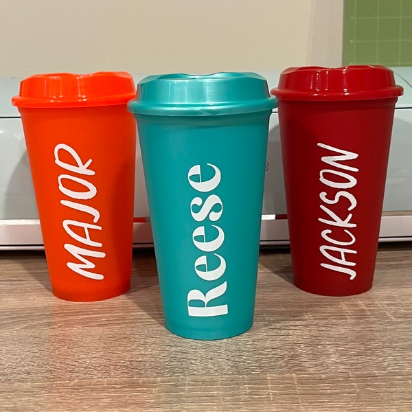 Gepersonaliseerde Hot Cups | Aangepaste Hot Cup | Hot Cups | 16oz Bekers | Travel Coffee Cup | Herbruikbare bekers | Geschenken | Koffiekopjes