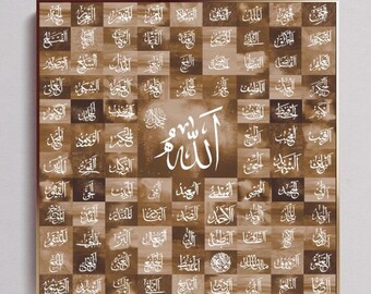 99 Names of Allah 50in x 50in |  Custom Order | Digital Download