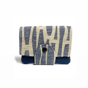 Portemonnaie mittelgroß Damen | Jeans Portmonee | Geldbeutel Damen mit Reißverschlussfach und 2 Steckfächern | Geldbörse denim | Geldtasche
