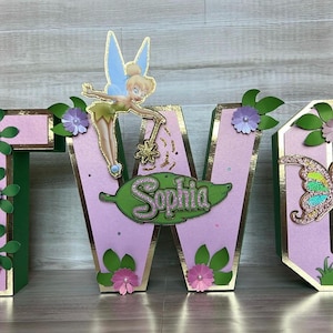 Fairy 3D letters, Fairy Birthday Decor, Fairy Party Props.