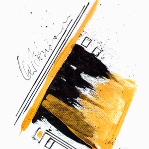 Dubbele kaart van originele inkttekening zonder titel, DIN A6, K 505-2