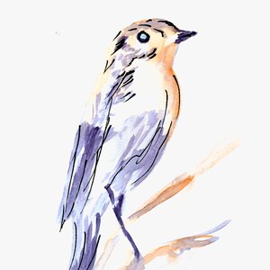 Kaart "Paapje", dubbele kaart op aquarelpapier met envelop en inlegvel voor de tekst