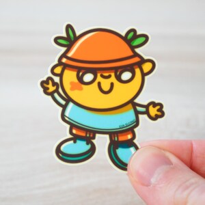Cute Kawaii Sticker, Vinyl Character Sticker for Laptop, Water Bottle & Planner, Aesthetic Cute Decor image 1