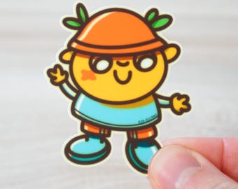 Rufín Cute Character Sticker, Kawaii Vinyl Sticker, Laptop Water Bottle Sticker, Original Illustrated Cartoon Sticker