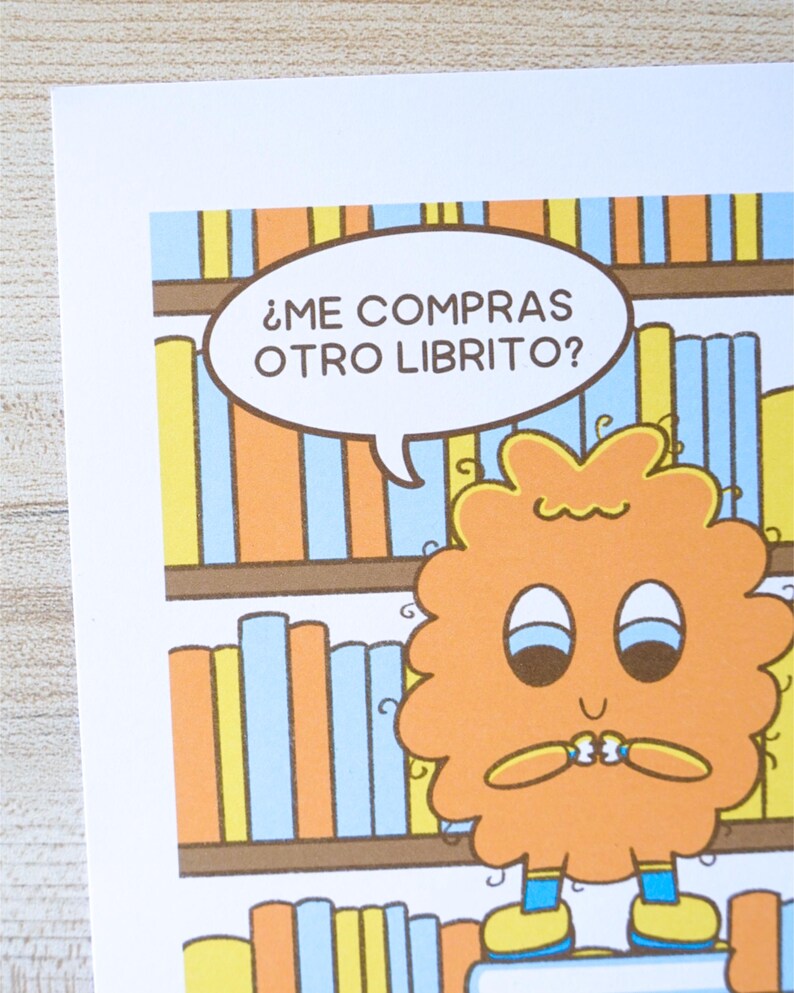 Book Lover Art Print, Cute Character Illustration for Readers, Bookish Wall Decor, Cozy Reading Aesthetic Room Decor image 3