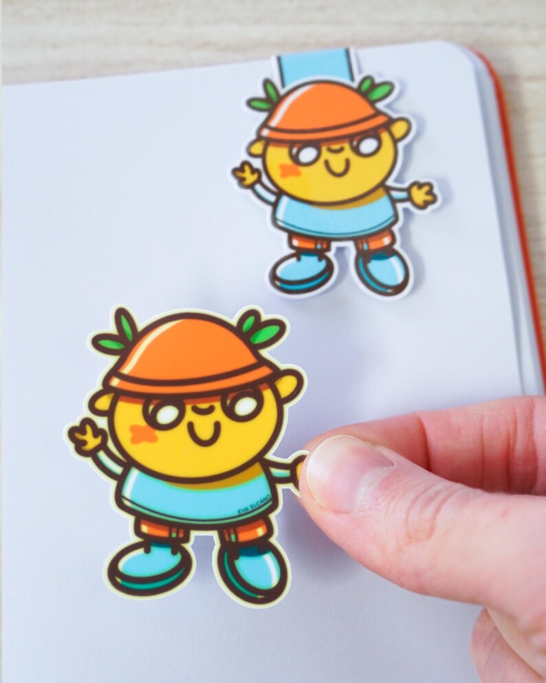 Cute Kawaii Sticker, Vinyl Character Sticker for Laptop, Water Bottle & Planner, Aesthetic Cute Decor image 3
