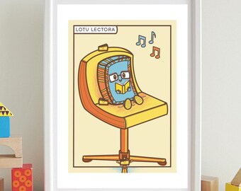 Cute and Cozy Wall Art, Illustration Art Print, Sweet, Cookie, Book Illustration, Introverted Art
