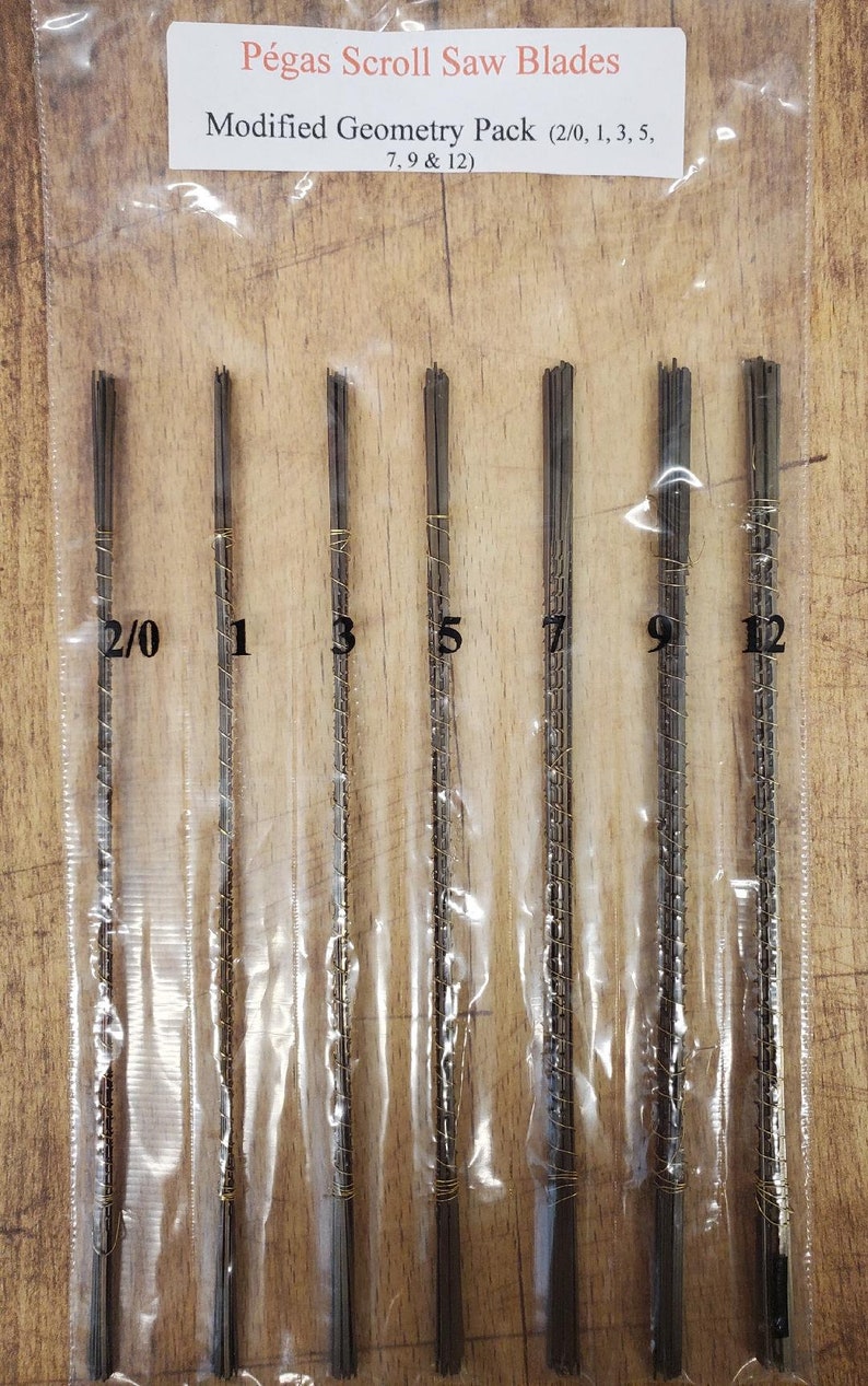 7 Dozen Modified Geometry Pegas Scroll Saw Blades Variety Pack Etsy
