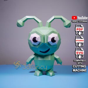 Papercraft Criuct Cutie PDF, Studio, modelli SVG per progetti Cricut - Fai da te Criuct Cutie per la decorazione della stanza o regali fai da te per bambini