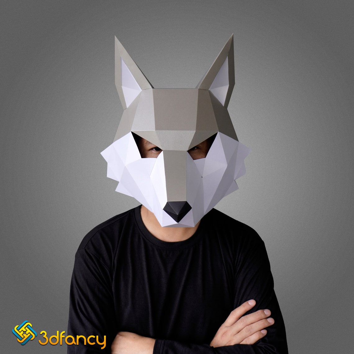 Wolf Mask Papercraft PDF SVG Template Low Poly Mask 3d - Etsy