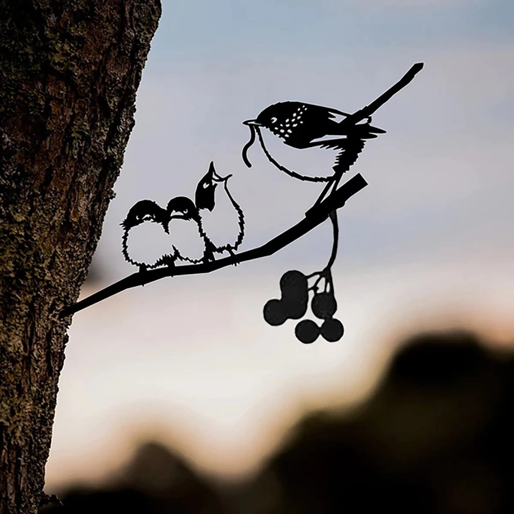Garden Metal Bird Art Decoration For Your Yard Or Tree Etsy