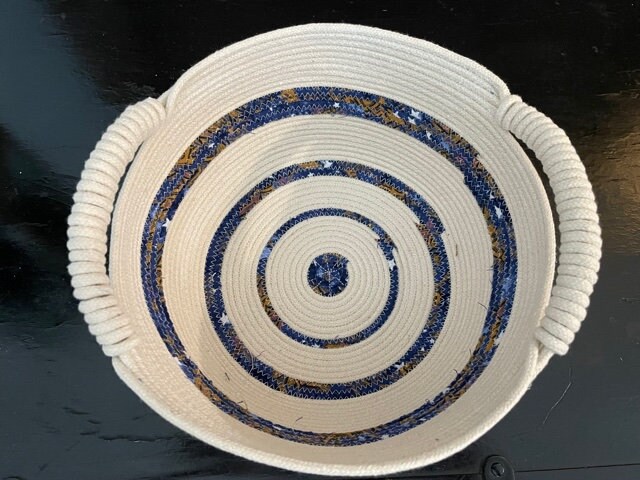 Handmade Coiled Rope Bowl With Handles - Etsy