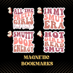 Retro magnetic Bookmarks smut holographic laminated aesthetic spicy reads romance book lover gift handmade book accessories page marker