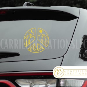 Peace | Camping | Decal | car decal | Decal Sticker | Laptop Decal | water bottle decal | Desert | Beach | Mountains | Nature