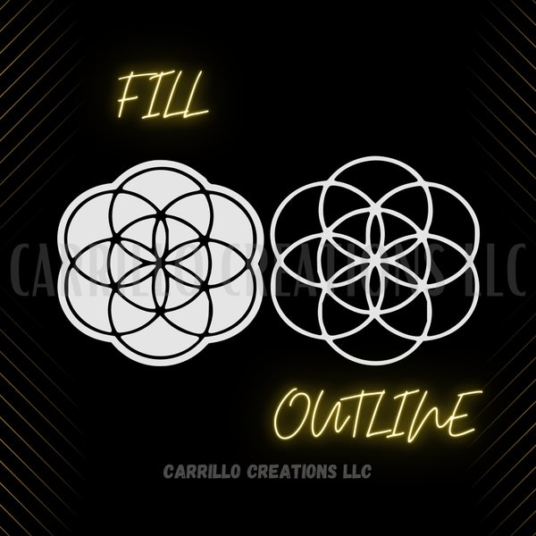 Seed of Life Decal, Sacred Geometry Vinyl Sticker, Spiritual Decor and Positive Energy, Enlightenment, Mindfulness, Energy Healing, Chakra