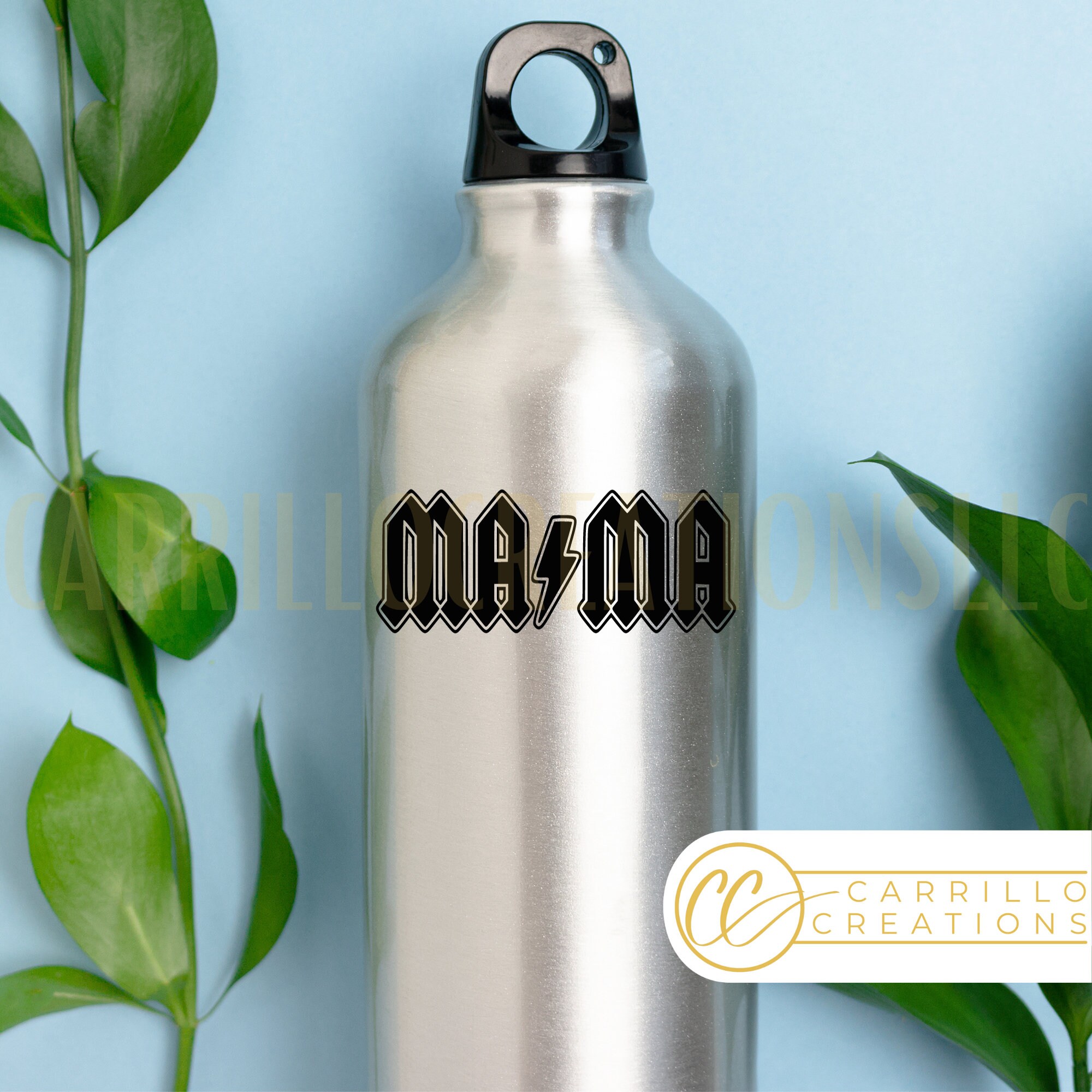 Mama ACDC Decal - Metallic Lightning Bolt Vinyl Sticker - Etsy
