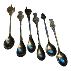1970s Cities in the Netherlands Silver-plated Spoon Set (set of 6)