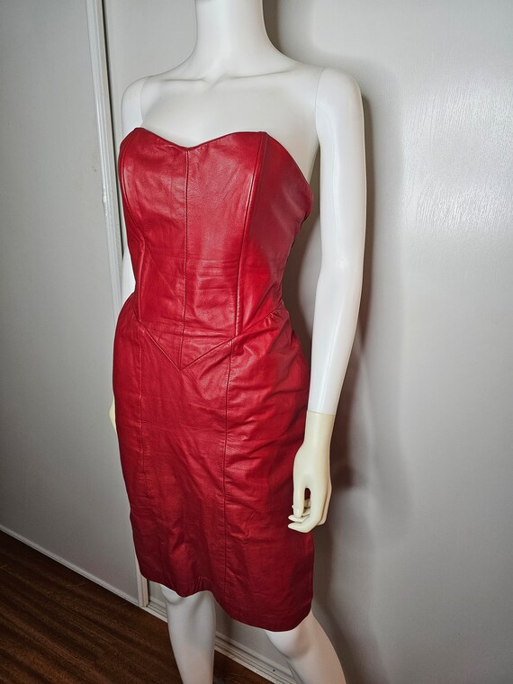 Vintage 100% Leather Party Dress