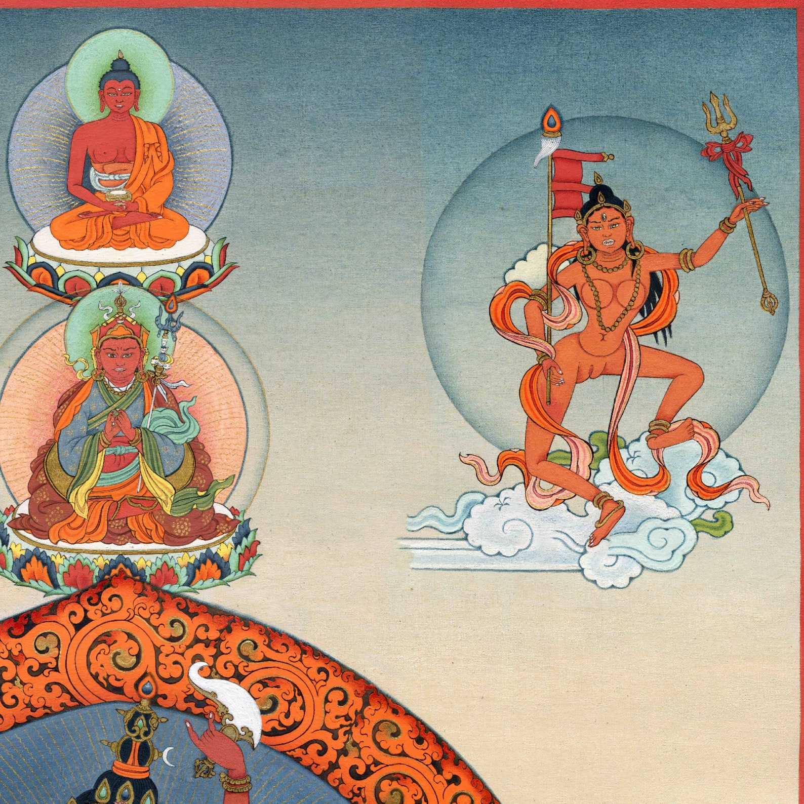 Mahadeva R Mahadeva Thangka Print, Tibetan Buddhist Art on Cotton Canvas - Etsy