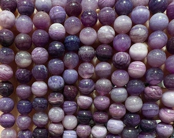 90 Sugilite beads in 4mm, 6mm (x63), 8mm (x48), 10mm (x38) Grade AAA+, semi-precious stone beads, natural sugilite beads