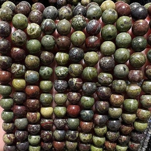 90 natural Dragon Blood Jasper beads in 4mm, 6mm (x63), 8mm (x48), 10mm (x38) Grade AAA, semi precious stone bead, dragon blood jasper