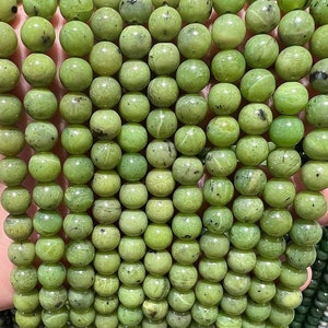 90 natural Thai Jade pearls in 4mm, 6mm (x63), 8mm (x48), 10mm (x38) Grade AAA, semi precious stone bead, stone wholesaler