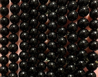 90 onyx beads in 4mm, 6mm (x63), 8mm (x48), 10mm (x38) Grade AAA, semi precious stone bead, natural onyx bead