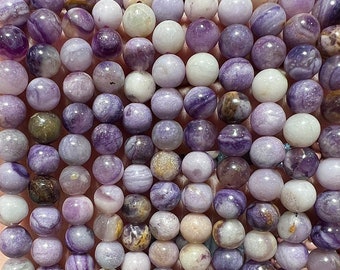 90 perles Sugilite en 4mm, 6mm (x63), 8mm (x48), 10mm (x38) Grade AAA, perle pierre semi précieux, perle en sugilite naturelle