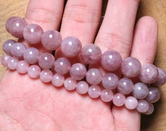 Quartz Rose de Madagascar bracelet in natural pearls 6/8/10 mm