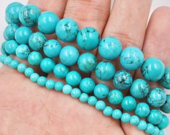 Bracelet Turquoise de Chine en perles naturelles 4/6/8/10 mm