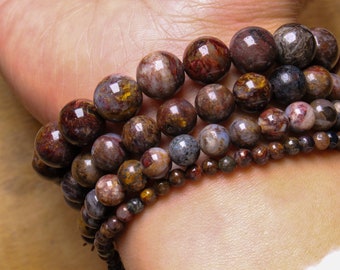 Pulsera pietersita en perlas naturales 4/6/8/10 mm