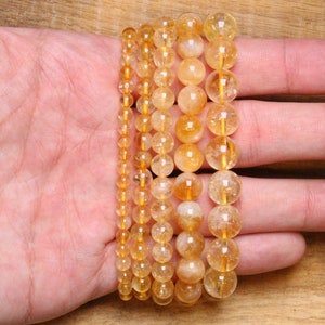 Citrine Armband aus Naturperlen 4/6/8/10 mm