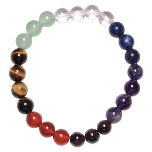 7 Chakren-Armband aus Naturperlen 4/6/8/10 mm