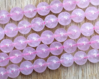 90 AAA Rose Quartz beads in 4mm, 6mm (x63), 8mm (x48), 10mm (x38) Grade AAA, semi-precious stone bead, natural rose quartz bead