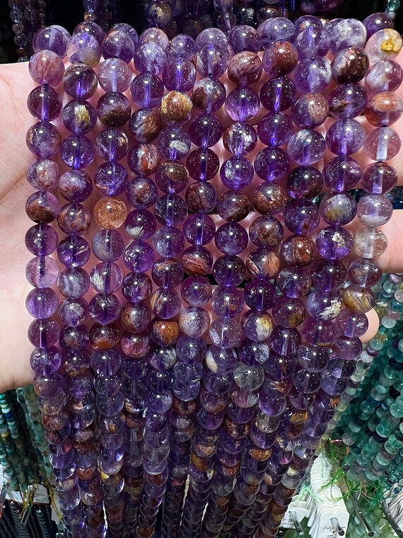 Natural Purple Sugilite Round Gemstone Beads Necklace 20 Inch - 6mm To 14mm AAA Quality