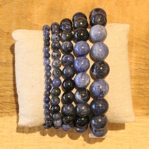 Armband Sodalit aus Naturperlen 4/6/8/10/12 mm