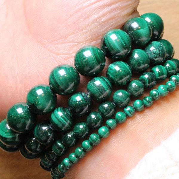 Malachite AAA bracelet in natural pearls 4/6/8/10 mm