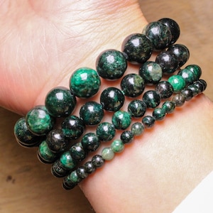 Chloritarmband aus Naturperlen 4/6/8/10 mm