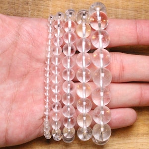 Natural beaded rock crystal bracelet 4/6/8/10/12 mm