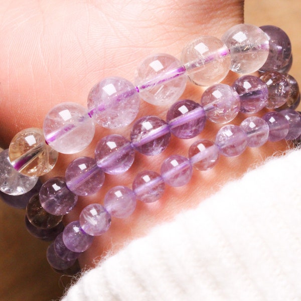 Bracelet Ametrine en perles naturelles 4/6/8/10 mm