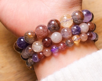 Bracelet auralite 23 en perles naturelles 4/6/8/10 mm