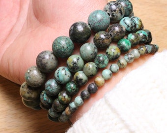 African Turquoise bracelet in natural pearls 4/6/8/10 mm