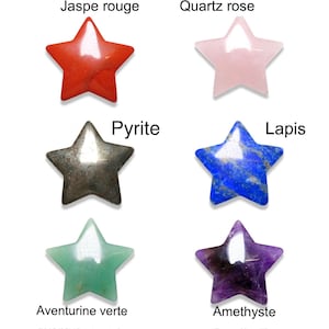 Star Natural semi-precious stone 30 mm