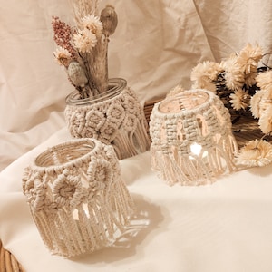Macrame lanterns and vases
