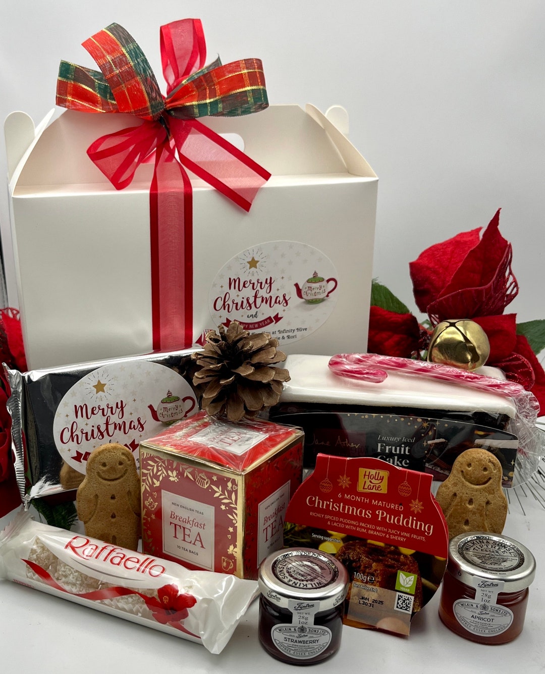 Christmas TEA HAMPER Gift Box to Share Xmas Food & Drink Etsy UK