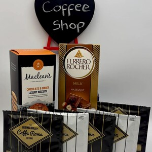 Italian Coffee Mini Hamper | Coffee & Biscuits | Ladies Mens Birthday Treat Gift Box | Present For Him | Gift For Her | Gourmet Food Hamper image 3
