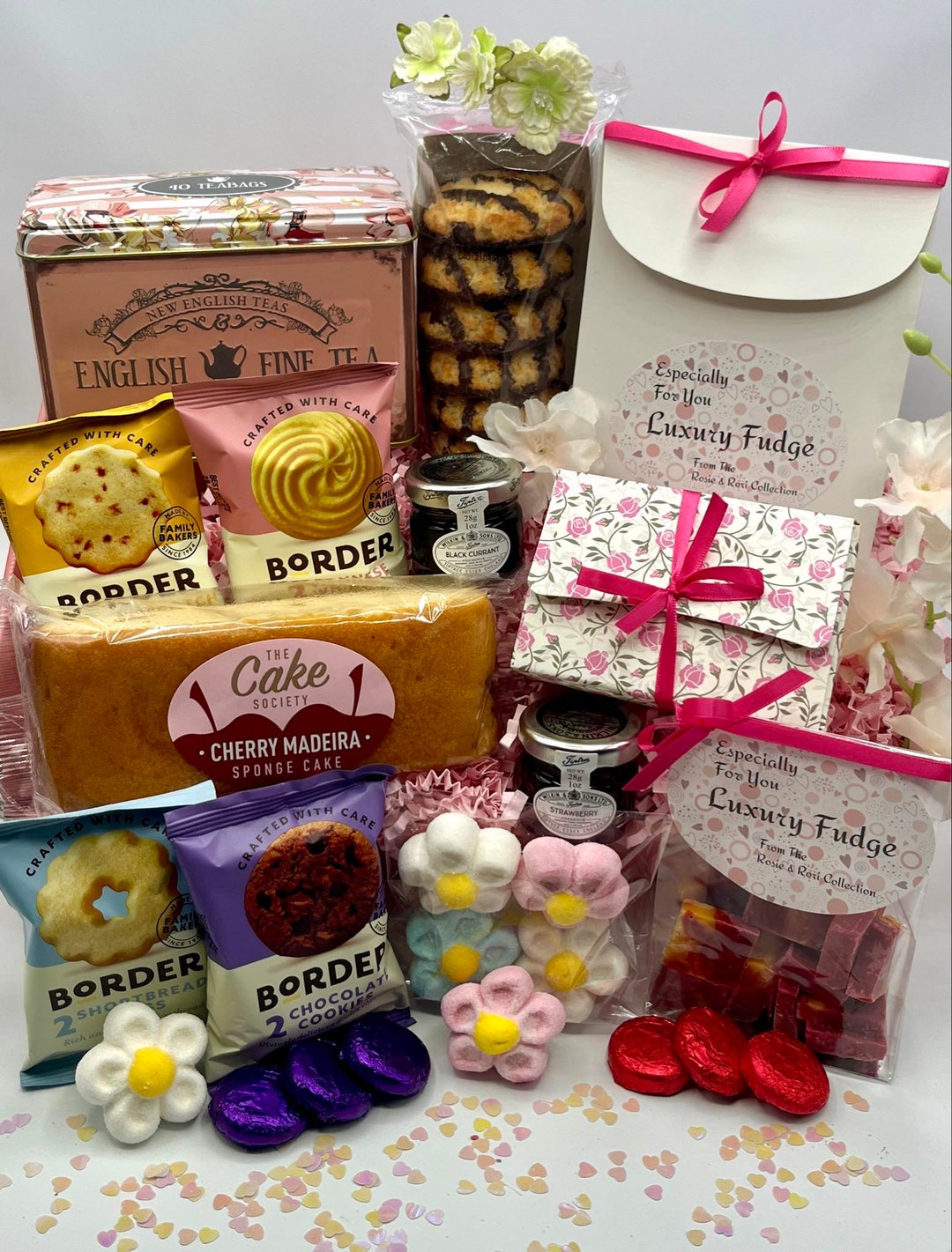 Luxury Tea & Treat Hamper afternoon TEA PARTY HAMPER Gift Box Gift for ...