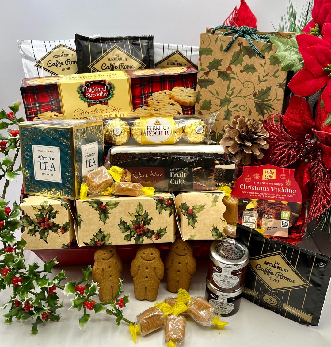 Luxury Christmas TEA and COFFEE HAMPER Gift Box to Share - Etsy UK