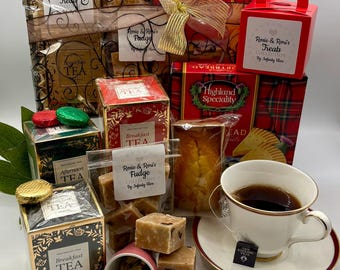Afternoon Tea Gift Box | Food & Drink Hamper | CHOICE of TEA BOX | Men Ladies Couples to Share | His or Her Birthday | Get Well