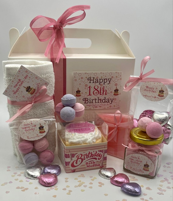 Ladies Birthday Pamper Hamper | 18th 21st 30th 40th 50th 60th | SPA Gift Box For Her | "HAPPY BIRTHDAY" Bath Bomb